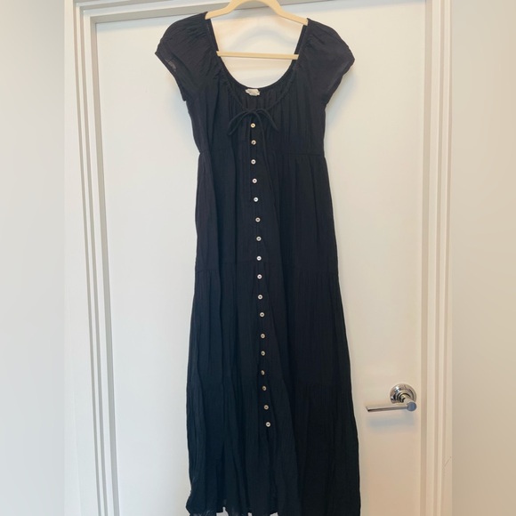 Lucky Brand button front tiered midi dress size S - Picture 3 of 12